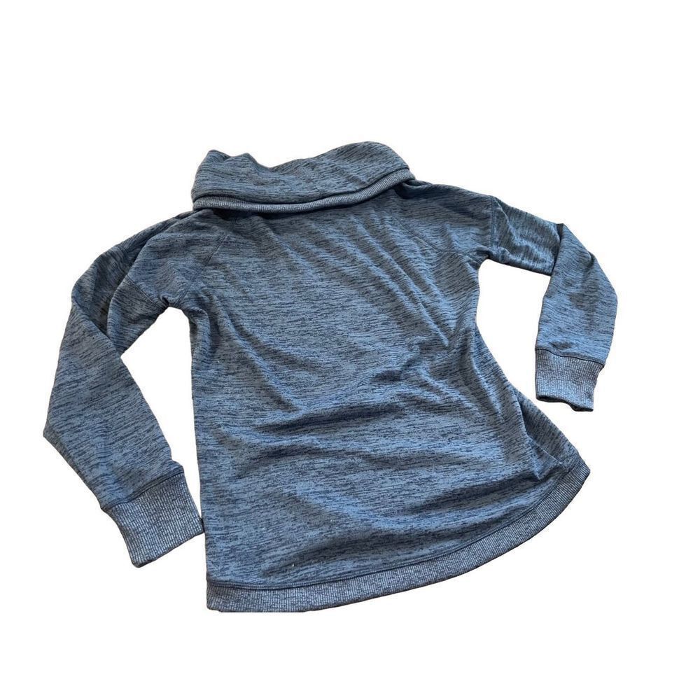 Athleta‎ Blissful Cowl Neck drawstring pullover Sweatshirt size XS blue - Picture 3 of 8